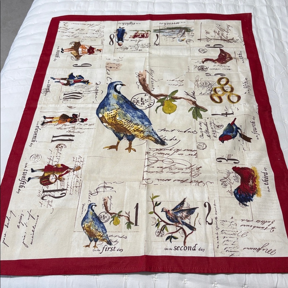 Williams Sonoma 12 Days of Christmas Tea Towel - Picture 2 of 6